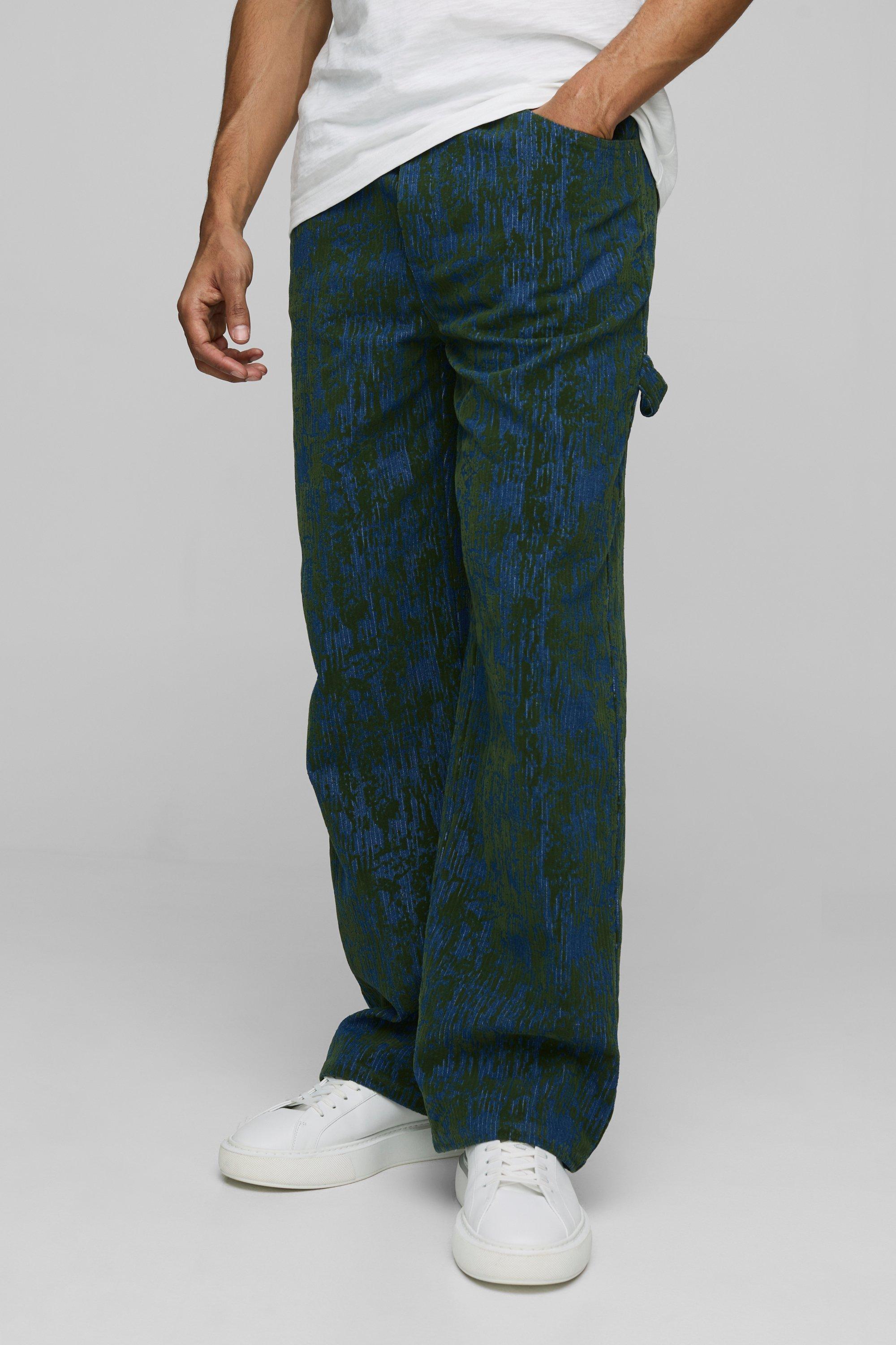 Relaxed Carpenter Flocked Denim Jeans